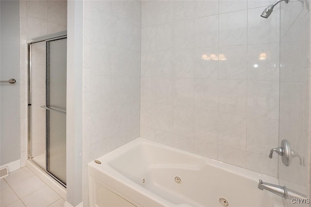 207 Falling Brook Path, Manlius, NY 13066 - bathroom with a shower stall, a tub with jets, and tile patterned floors