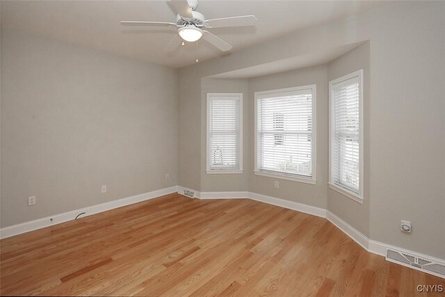 207 Falling Brook Path, Manlius, NY 13066 - empty room with light wood-style floors, baseboards, and a ceiling fan