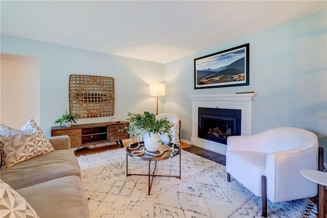 12 Edgewood Dr, Penfield, NY 14526 - living area featuring a fireplace and wood finished floors