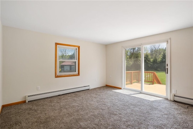 5750 Sentinel Heights Rd, Onondaga, NY 13078 - carpeted empty room with a baseboard radiator