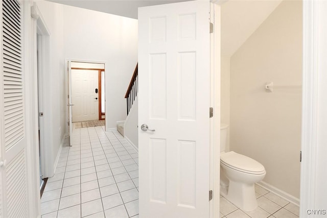 442 Summerhaven Dr N, Manlius, NY 13057 - bathroom with tile patterned floors, toilet, and baseboards