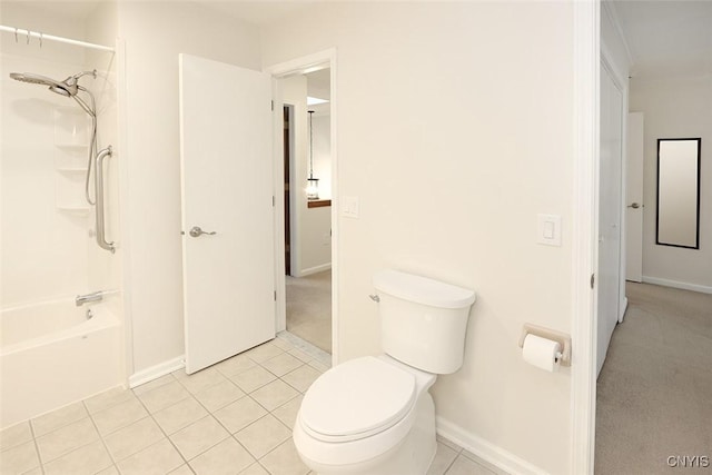 442 Summerhaven Dr N, Manlius, NY 13057 - full bath featuring toilet, baseboards, shower / tub combination, and tile patterned flooring