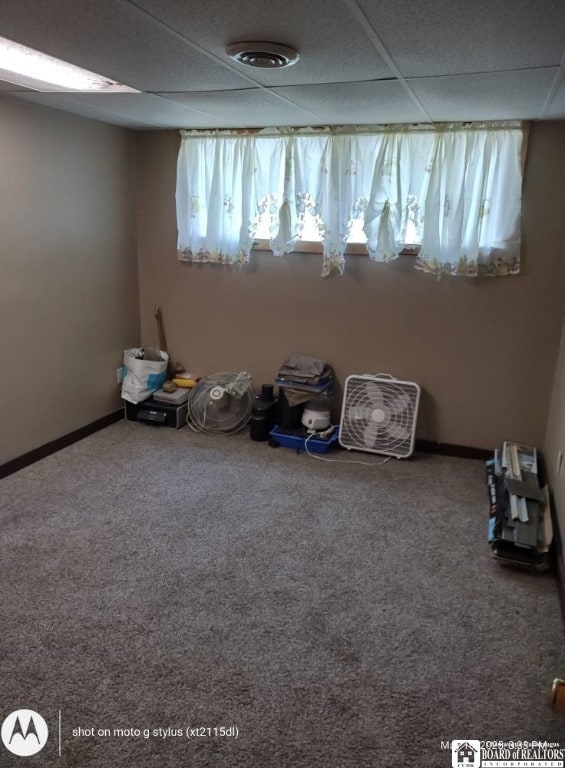 613 N Main St, Pine Grove Township, PA 16345 - miscellaneous room featuring carpet floors and a drop ceiling