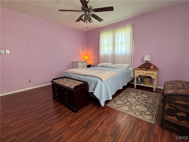 236 Harry Bryant Rd, Amboy, NY 13493 - bedroom with wood finished floors, baseboards, and a ceiling fan