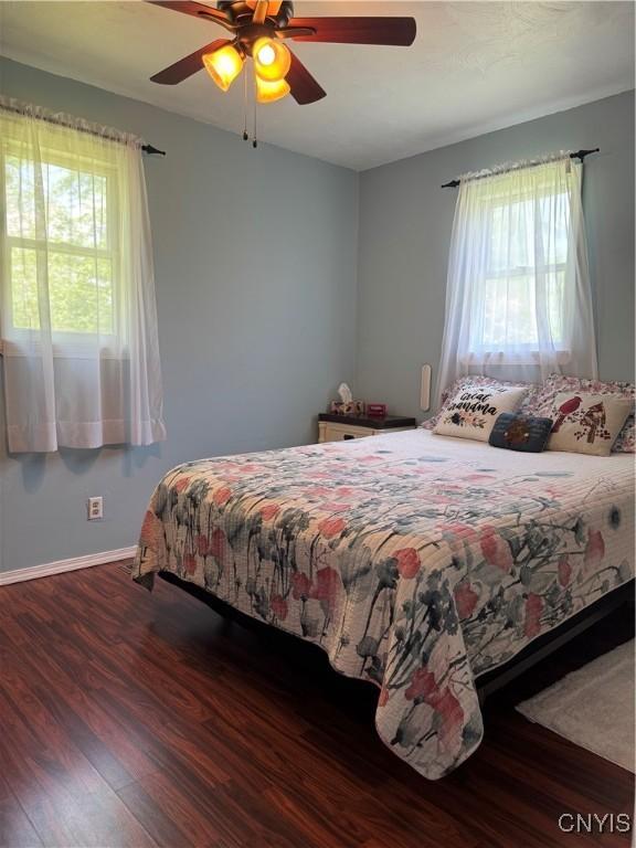 236 Harry Bryant Rd, Amboy, NY 13493 - bedroom with multiple windows, wood finished floors, and baseboards