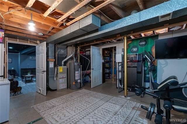 157 73rd St, Niagara Falls, NY 14304 - unfinished below grade area with water heater and heating unit