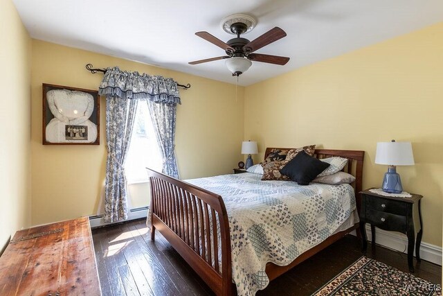 57 Savage Pl, Aurora, NY 14052 - bedroom with wood-type flooring and ceiling fan