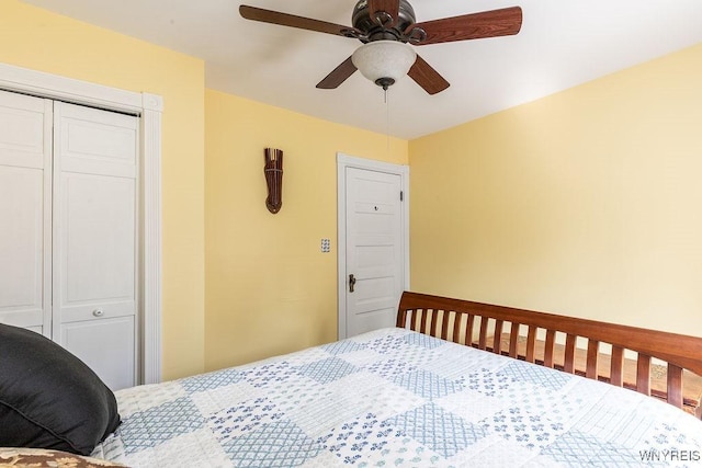 57 Savage Pl, Aurora, NY 14052 - bedroom featuring a closet and a ceiling fan