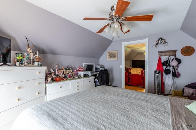 57 Savage Pl, Aurora, NY 14052 - bedroom with lofted ceiling and ceiling fan