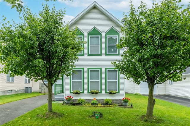 286 Troup St, Rochester, NY 14608 - view of front of house featuring a front lawn and cooling unit