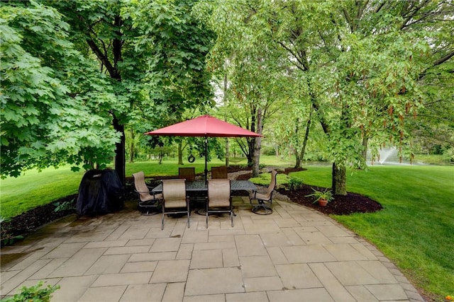 863 Rolins Run, Webster, NY 14580 - view of patio featuring outdoor dining space and grilling area