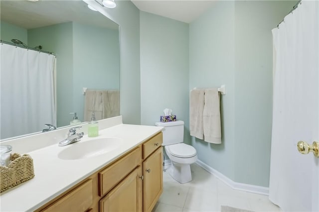 863 Rolins Run, Webster, NY 14580 - full bath featuring toilet, vanity, baseboards, and tile patterned floors