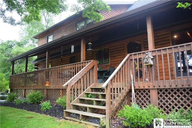 6615 Java Lake Rd, Arcade, NY 14009 - wooden deck with stairs