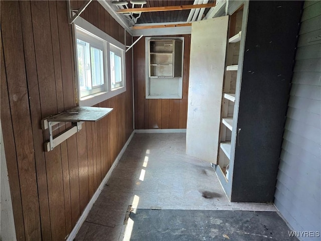 465 Willett St, Buffalo, NY 14206 - hallway featuring wooden walls