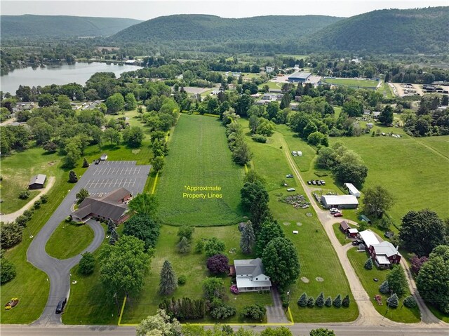 6956 E Washington St, Bath, NY 14810 - aerial view of a water and mountain view