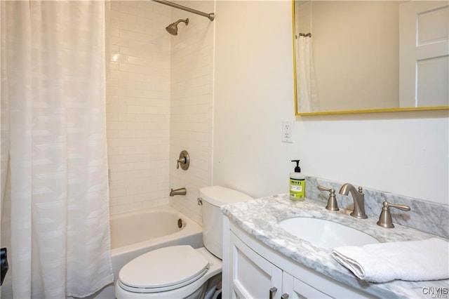 4500 W Lake Rd, Niles, NY 13152 - bathroom featuring toilet, shower / bath combo with shower curtain, and vanity