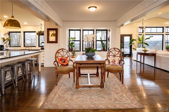 4500 W Lake Rd, Niles, NY 13152 - dining space featuring dark wood-type flooring