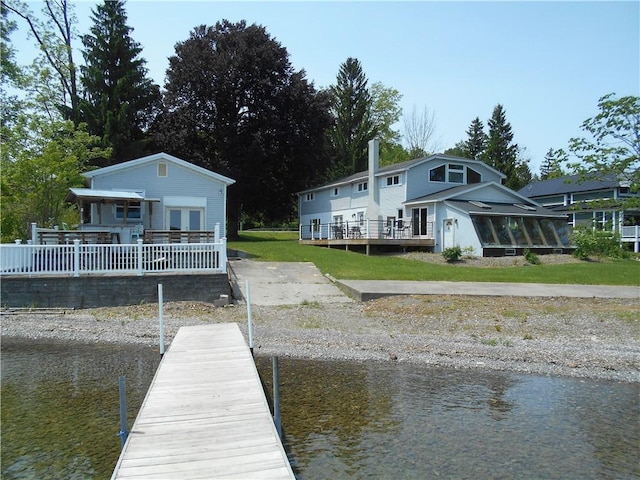 4700 W Lake Rd, Fleming, NY 13021 - dock area featuring a deck with water view