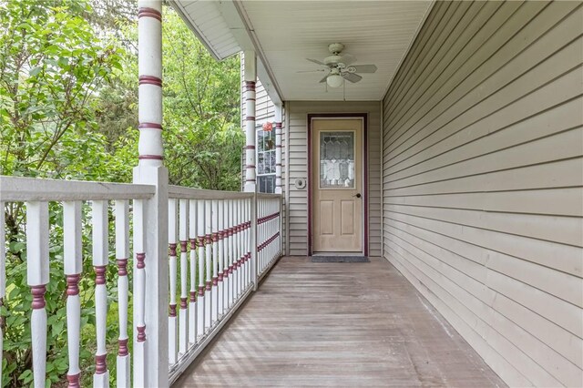39 Middle St, Hancock, NY 13756 - doorway to property with a ceiling fan