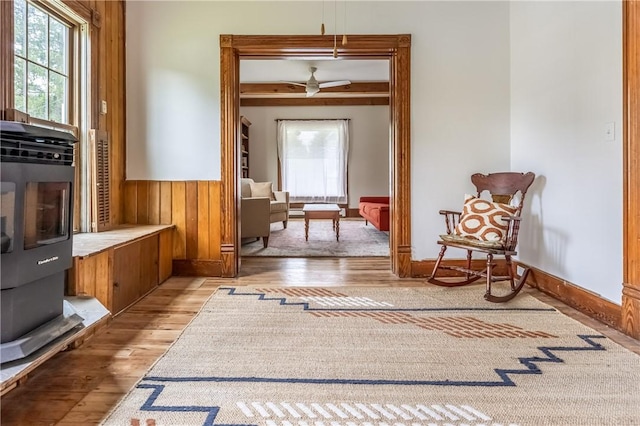 39 Middle St, Hancock, NY 13756 - sitting room with light wood-type flooring, healthy amount of natural light, and a ceiling fan