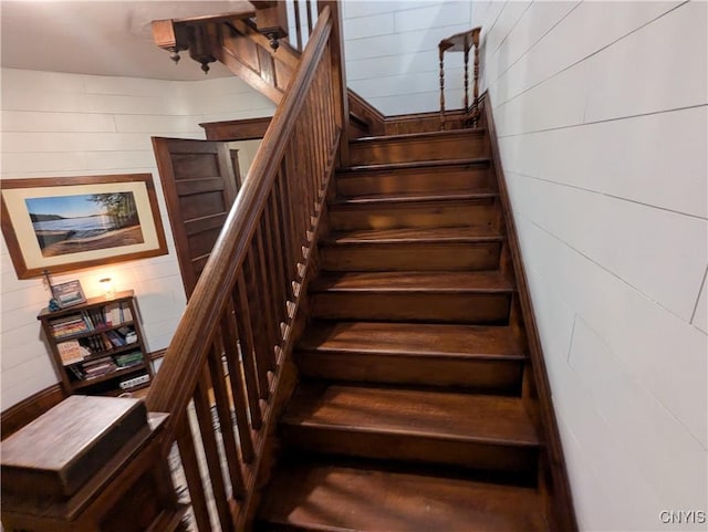 2976 Cataract St, Denmark, NY 13626 - stairway with wood walls