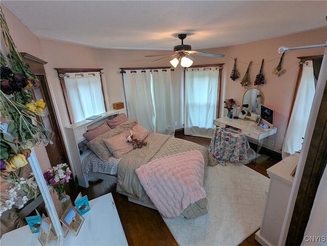 2976 Cataract St, Denmark, NY 13626 - bedroom with wood finished floors and ceiling fan
