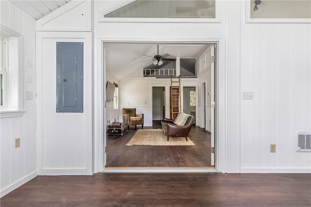 2712 Silver Lake Rd, Hancock, NY 13783 - view of patio / terrace with electric panel, a wooden deck, and a ceiling fan