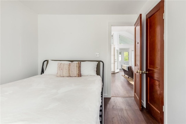 2712 Silver Lake Rd, Hancock, NY 13783 - bedroom with dark wood-style flooring