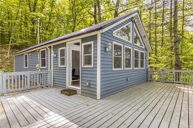 2712 Silver Lake Rd, Hancock, NY 13783 - view of wooden terrace
