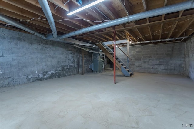 4 Division St, Van Buren, NY 13027 - unfinished basement with stairs and heating unit