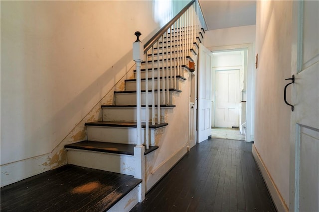 1516 Lake Rd, Webster, NY 14580 - stairs with hardwood / wood-style floors and baseboards