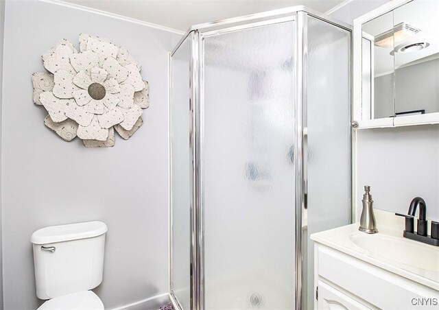 1615 Cortland St, Deruyter, NY 13052 - full bath with a stall shower, vanity, and toilet