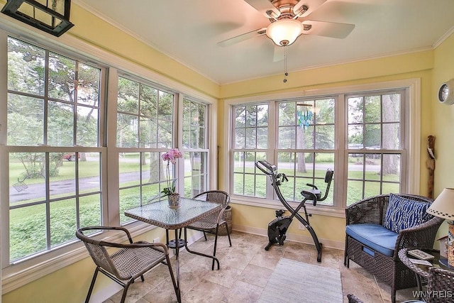 117 Stutzman Rd, Lancaster, NY 14026 - sunroom with healthy amount of natural light, ornamental molding, and baseboards