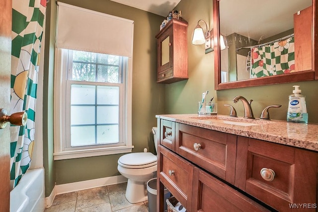117 Stutzman Rd, Lancaster, NY 14026 - full bathroom featuring toilet, baseboards, vanity, and shower / bath combo with shower curtain