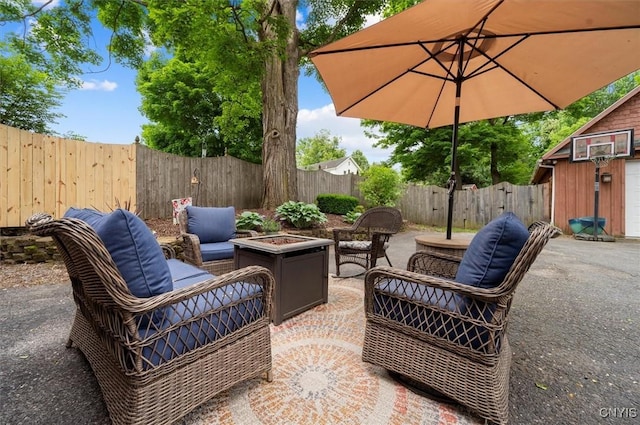 26 Utica St, Kirkland, NY 13323 - fenced backyard with a patio and an outdoor living space