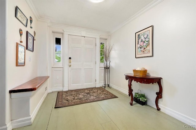 26 Utica St, Kirkland, NY 13323 - entryway with ornamental molding, baseboards, and wood finished floors