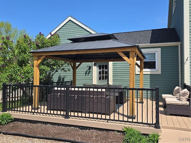 4982 Alfred Dr, Clay, NY 13090 - exterior space with a gazebo and an outdoor hangout area