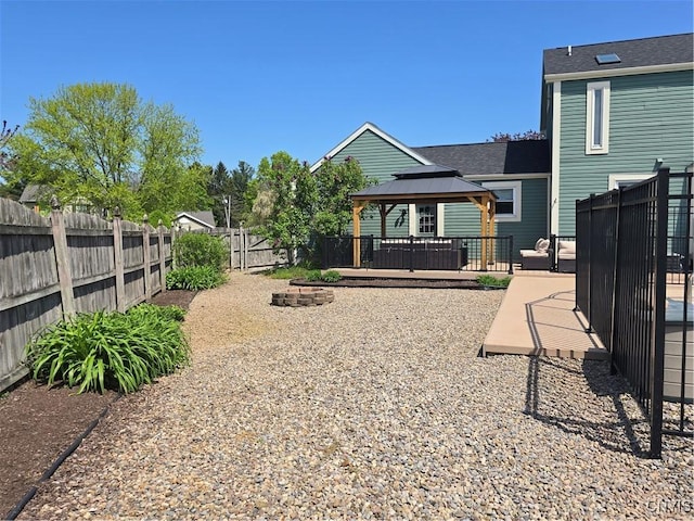 4982 Alfred Dr, Clay, NY 13090 - fenced backyard with a gazebo and a patio