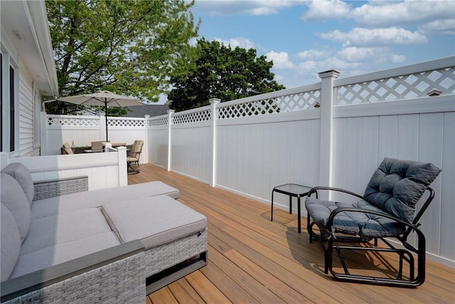 503 Valley Creek Rd, Gates, NY 14624 - wooden deck featuring outdoor dining space
