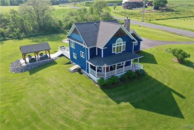 7294 Chase Rd, Pompey, NY 13063 - aerial view of property and surrounding area