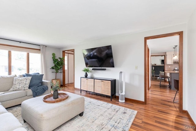 4292 Persimmon, Clay, NY 13090 - living area featuring wood finished floors and baseboards
