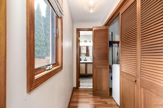 4292 Persimmon, Clay, NY 13090 - hall featuring wood finished floors