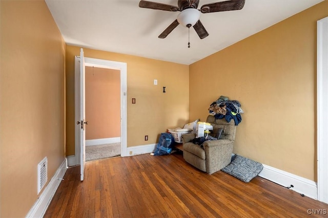 817 Mildred Ave, Utica, NY 13502 - unfurnished room with hardwood / wood-style floors, a ceiling fan, and baseboards