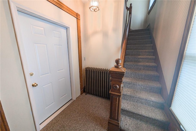 5 Gansevoort St, Bath, NY 14810 - staircase featuring radiator heating unit