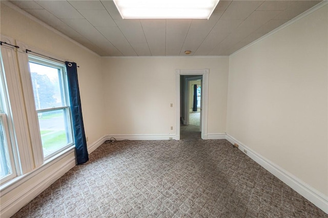 5 Gansevoort St, Bath, NY 14810 - carpeted empty room with ornamental molding and baseboards
