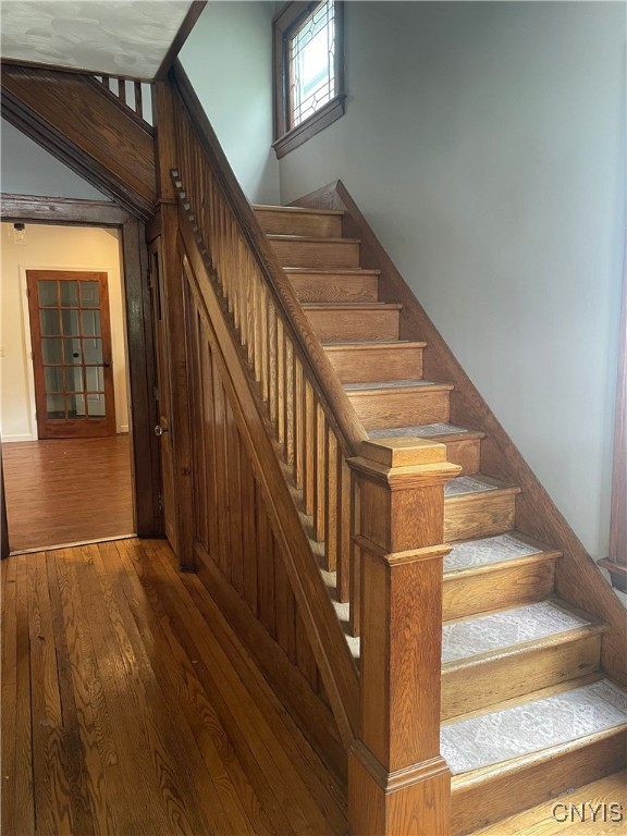 61 2nd St, German Flatts, NY 13357 - stairs with wood finished floors