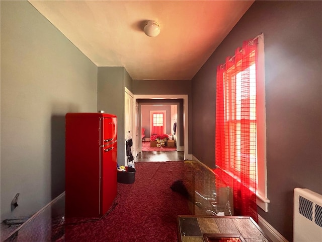 14 Park St, Bradford-City, PA 16701 - hallway featuring radiator heating unit and baseboards