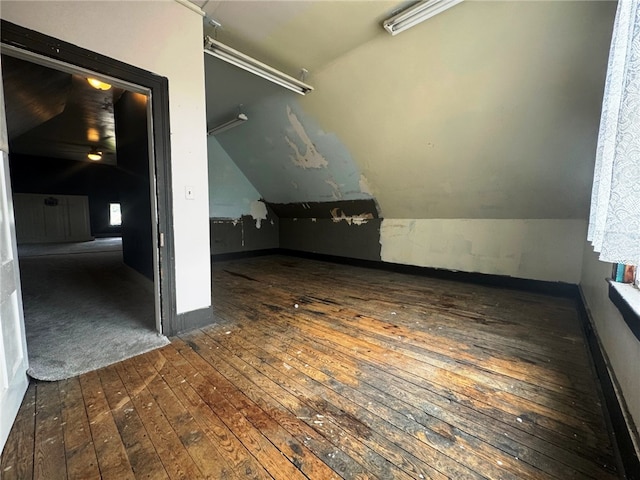 14 Park St, Bradford-City, PA 16701 - bonus room with wood-type flooring, lofted ceiling, and baseboards
