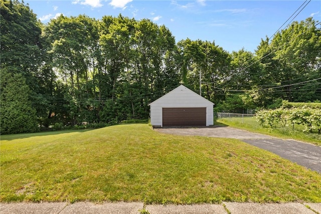 55 Heberton Rd, Irondequoit, NY 14622 - view of yard with a garage and an outbuilding