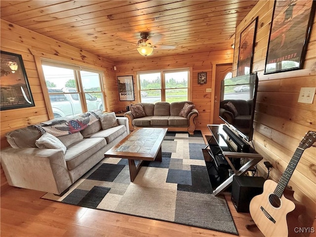 25003 State Route 37, Pamelia, NY 13601 - living area featuring healthy amount of natural light, wood ceiling, wood walls, and wood finished floors